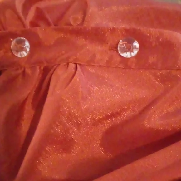 Cato Elegant Office Burn Orange Button Down Blouse - Size 14/16W - Picture 4 of 4